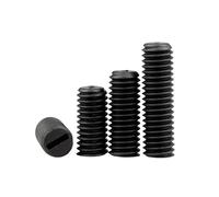 Perno ranurado M3 M4 M5 M6 M8, máquina for tornillos de fijación sin cabeza de nailon negro,conjunto de punto de extremo plano aislado de arroz,20~100 Uds.(M6x15mm-50pcs)