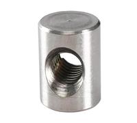 Pernos cilíndricos con tuercas integradas, 10 piezas M6 de acero inoxidable y juego de pasadores cilíndricos for ensamblaje y reparación de muebles de madera.
