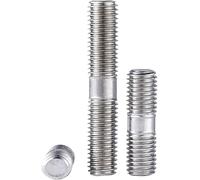 Pernos de acero inoxidable Varilla roscada de doble extremo M3 M4 M5 M6 A2-70 304 SS Plata 1/5/10 piezas 25-200 mm GB901(Silver 1 Pcs,M6 x 60 mm)