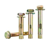 Pernos de expansión hexagonales exteriores, tornillos de expansión de piso incorporados de acero al carbono galvanizado de color M6 M8 M10 M12 M16(M10x100mm-5pcs)