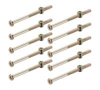 Pernos hexagonales de acero al carbono M6 con tuercas para montaje de marco de litera de cama y necesidades de fijación del panel del gabinete