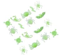 PERSELOSO 48 Piezas Anillo de Plástico para Fiesta Anillo Intermitente de Plástico Verde Ligero Rebabas para Halloween y Fiestas
