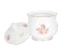 PERSELOSO Azucarero Tarro Pequeño Blanco de Cerámica Diseño Práctico y Reutilizable para Miel y Crema Adecuado para Hogares y Cocina
