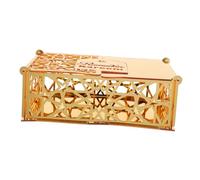 PERSELOSO Caja de Regalos Decorativa Diseño Elegante de Acrílico Dorado Resistente y Vista Clara para Eid y Ramadán Adecuado para Ambientar Fiestas y Regalar en Celebraciones en Celebraciones