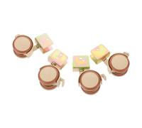 PERSELOSO Kit de 4 Ruedas Giratorias Silenciosas Protegen Suelos y Muebles Fabricadas en Plástico y Hierro para Cuna con Freno Seguro Ideales para Cunas y Muebles Infantiles
