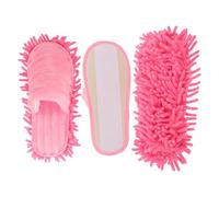 PERSELOSO Pantuflas de Microfibra para Limpieza de Pisos Suela Desmontable de Chenilla Rosa, Cómodas y Prácticas para Uso Doméstico Diario