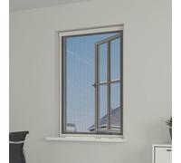 Persiana enrollable anti-insectos Unyqoos® de 75x155 cm, color blanco (RAL9010) – persiana automática con sistema de amortiguación, malla de fibra de vidrio negra, carcasa, ancho ajustable a partir de
