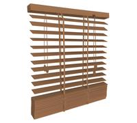Persiana enrollable de madera Sol Royal, 50 mm, modelo SolDecor BE5, 105x180 cm, con apariencia de roble