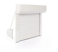 Persiana enrollable manual, correa ajustable de aluminio, 120 x 120 cm, color blanco, montaje fácil, para ventana