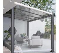 Persianas enrollables impermeables de PVC para exteriores, cortinas enrollables transparentes resistentes al polvo y a la lluvia, 0,5 mm de grosor, incluye accesorios, perfectas para patios y terrazas