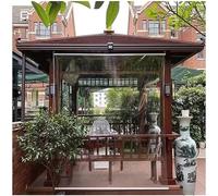 Persianas Enrollables Pvc Claro, Estor Enrollable Impermeable Transparente Exterior, Persiana Enrollable Para Ventanas, Cortinas a Prueba De Lluvia Para Pérgola/jardín/puerta,WxH-150x200cm/59*78.7in