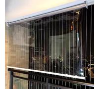 Persianas Enrollables Transparente Exterior,Estor Enrollable Impermeables de Pvc,Cortinas a Prueba de Viento y Polvo,Cortina Enrollable para el Hogar,Ventanas,Puertas,Baños (W120xH130cm/W47"xH51")