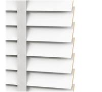 Persianas venecianas de madera auténtica, horizontales, para cocina, oficina y baño, ancho ajustable de 20 a 160 cm, elegantes tratamientos blancos para ventanas