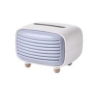 Pesfehhy Caja de PañUelos Tipo Radio, Contenedor, Soporte para Toallas de Papel, DecoracióN del Hogar para Sala de Estar, PráCtico y úTil, Azul y