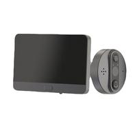 Pesfehhy Cámara de Mirilla con Timbre y WiFi Smart Life Tuya 1080P de 3 MP, Batería de 5000 MAh, Detector de Movimiento PIR, Visor Digital IR