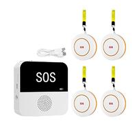 Pesfehhy InaláMbrico WiFi Buscapersonas para Cuidadores de Ancianos BotóN de Llamada SOS de Alerta SOS de Emergencia para Pacientes de la Tercera Edad Ancianos(B)
