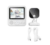 Pesfehhy Monitor de Vídeo para LCD de 2,8 Pulgadas, Cámara de Seguridad Inalámbrica 2,4G para, Conversación Bidireccional, Visión, Temperatura, Alarma de Llanto de