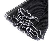 Pesfehhy Papel de Regalo para Ramo de 3 Piezas, 11 Pulgadas X 4,5 Yardas para Cada Tela de Embalaje de Flores con Borde Perlado, (Negro)