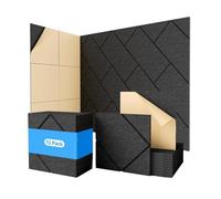 Pesfehhy Paquete de 12 Paneles de Pared Insonorizados Autoadhesivos, 12 X 12 X 0,4 Pulgadas, Paneles Insonorizados para, Paneles Acústicos