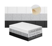 Pesfehhy Paquete de 15 Paneles de Pared Acústicos de 12x8x4 Pulgadas, Panel Absorbente de Sonido Autoadhesivo, para Estudios de Grabación de 3 Colores