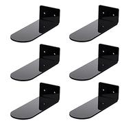 Pesfehhy Paquete de 6 Estantes Flotantes para Zapatos, Estantes de ExhibicióN de Zapatos de AcríLico Negros Montados en la Pared, para Exhibir Zapatos y Zapatillas Coleccionables