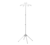 Pesfehhy Soporte de Exhibición Colgador de Ropa Trípode Plegable Estante para Vapor Paños Hierro Soporte para Colgar Tendedero de Ropa Gris