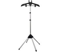 Pesfehhy Soporte de Exhibición Colgador de Ropa Trípode Plegable Estante para Vapor Paños Hierro Soporte para Colgar Tendedero de Ropa Negro
