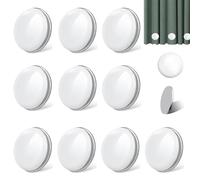 Pesos de Cortina Magnéticos, 10 Piezas Cortina Magnética Redonda, Blanco Redondo Contrapeso Cortina, Pesos Colgante de Cortina de Ventana Magnética, para Cortinaspara, Manteles, Cortinas de Ducha