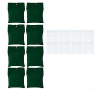 Pesos para cortinas de exterior, paquete de 12 bolsas de arena de lona con clips, resistente al viento, sujeción de cortinas para patio, cenador, pérgola, color verde, 15 onzas cada uno (8 piezas)