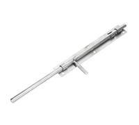Pestillo de Acero Inoxidable Reforzado Plata, para Puerta y Portón | Cierre Manual Deslizante de 12mm, Instalación Vertical u Horizontal, Tornillos Incluidos