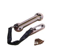 Pestillo de cadena puerta del hotel acero inoxidable, cerradura seguridad, herramientas limitadoras, Hardware for casa, 1/2/3 Uds para Puerta Interior(Red Bronze,2 PCS)