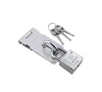 Pestillo de cerrojo de puerta, Robusto Acero inoxidable 2 mm de espesor pasador de candado Puerta de seguridad Pestillo de bloqueo de corchete para puerta de granero/corrediza/empujada(B,5 in)
