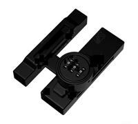 Pestillo de puerta, cerradura de puerta corredera, pestillo de seguridad sin taladro para puertas abiertas planas de madera, perno antirrobo de 90/180 grados, protección de instalación (negro)