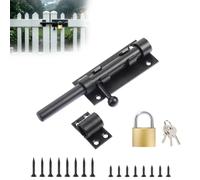 Pestillo Puerta 160 mm Inox 304, Con Candado Y Tornillos, Barra 14 mm