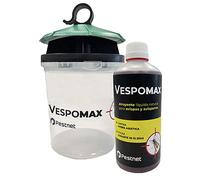 Pestnet Conjunto Trampa ecológica Vespomax contra Avispas asiáticas, comunes y avispones. (1Trampa + 1Botella Atrayente 500cc)