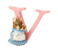 Peter Rabbit, Figura de coneja y Letra "V" para colgar, Home Deco, Enesco