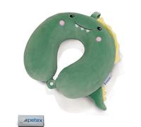 PETEX Cojín Cervical de Viaje con Espuma viscoelástica, 29 x 28 cm, diseño de dragón