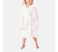PETIT BATEAU Albornoz infantil de rizo de algodón con corazones bordados. Color Estampado Corazón