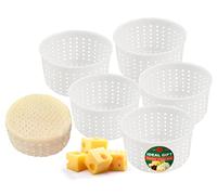 PetriStor 5 piezas de moldes de queso suave para hacer queso 650 ml - Moldes de queso pequeños - Suministros caseros para hacer queso - Molde para Queso Fresco Casero