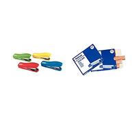 PETRUS 44767 - Grapadora modelo Liliput 200 + 1 Caja grapas 23/6-200 surtidos (en blister) + 23600, Grapas 23/6-200, Hasta 20 hojas, 6 mm, 1 caja de 1000 grapas