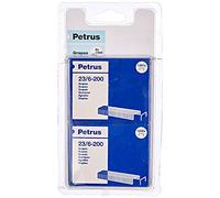 Petrus Grapas, 20 hojas, Largo 6 mm, 4 cajas x 1000 grapas, Modelo 23/6-200, 55782