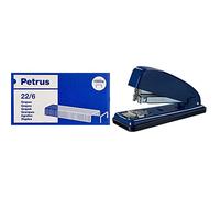 Petrus Grapas + Grapadora para oficina gama Clásica modelo 226 color azul
