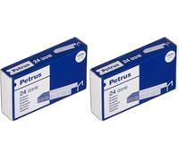 Petrus Grapas petrus n 24 (23/6) cobreada para grapadora 1600 caja de 1000 unidades (Paquete de 2)