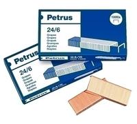 Petrus grapas petrus n 24 (23/6) cobreada para grapadora 1600 caja de