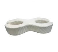 PETSOLA Almohada de Belleza Almohada Ergonómica Almohada Cervical Cojín Almohada de Memoria con Diseño Mariposa para Reducir Arrugas y Aliviar Presión Facial, Blanco, 6cm