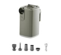 PETSOLA Bomba de Aire Eléctrica Compresor Portátil Mini Inflador con Linterna LED Y Aspirado 3 en 1 con Alta Presión Silenciosa Y Puertos Dobles para Hinchabl, Verde Sin Bolsa
