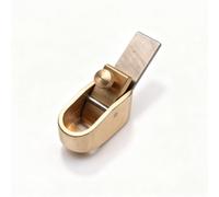 PETSOLA Cepillo Latón con Suela Curva Ergonómico Mini Cepilladora Ligero Cepilladora Mano para Carpintería Fina, 原色, 1号（刀刃18mm）