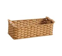 PETSOLA Cesta de Almacenamiento con Tejido Manual Organizador con Asas para Toallas Caja Decorativa Adecuada para Estante Baño Tocador Gabinete Dormitorio Coc , Style B, Individual