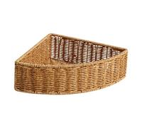 PETSOLA Cesta de Almacenamiento Esquinera Triangular Organizadora para Auxiliares de Baño de Estilo Rústico.