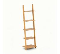 PETSOLA Estantería Escalera Estantería de Pared Estantería Librería Organizador de Bambú con 5 de Profundidad Fijación a la Pared Adecuada para Sala Dormitorio Estudio Plantas